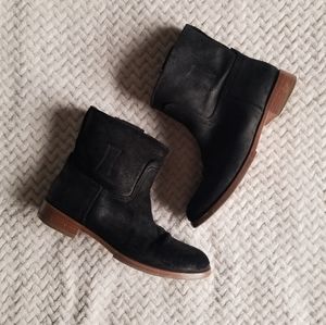 Rag & Bone Genuine Leather Black Pull on Booties